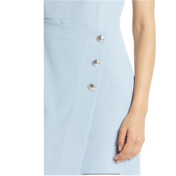 Boss HUGO BOSS Datera Short Sleeve Faux Wrap Sheath Shift Mini Dress Size Small - Picture 5 of 9
